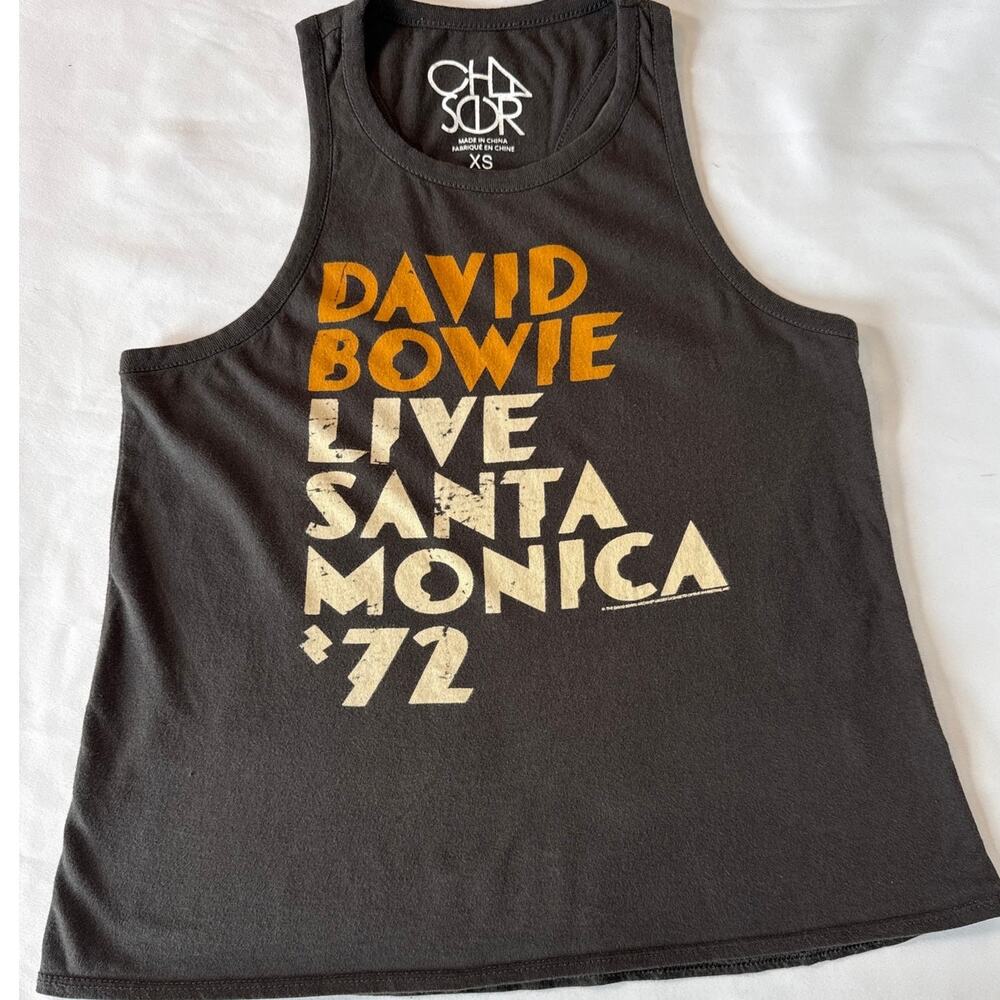 David Bowie Live Santa Monica 72 Tank Top XS Chaser Graphic Racerback